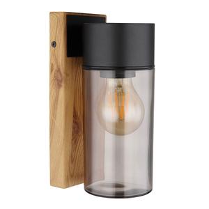 Уличный светодиодный настенный светильник из нержавеющей стали с отделкой под черное дерево Globo Lighting, черный