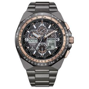 CITIZEN Часы PROMASTER Series Radio controlled Quartz Movement Stainless Steel Strap Watch Men's Watch Black Dial, Black Dial