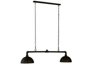 Подвесной светильник MeineWunschleuchte Schwarz Gold Industrial, черный - золотой - металл - 87 x 140 x 25 см