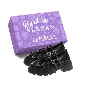 Alxnan Женские повседневные туфли на один каблук - черные с коробкой, цвет Black+Box