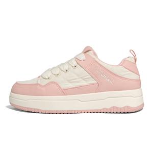 Женские нескользящие износостойкие низкие кроссовки для скейтбординга RENBEN, Beige Pink