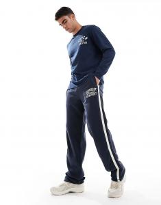 Спортивные брюки Superdry Athletic Essentials прямого кроя в цвете Bradley Navy