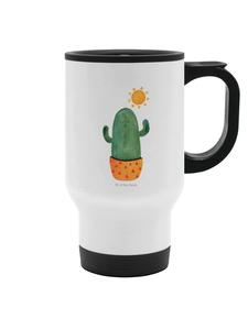 Mr. & Mrs. Panda Термос для кофе с изображением кактуса и солнца, без надписи, белого цвета