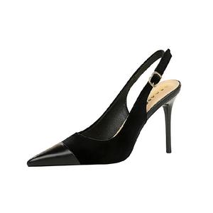 Тонкие каблуки Высокие каблуки 9,5 см Женские BIGTREE, Черный + Сумка для покупок