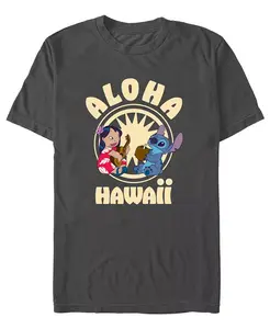 Мужская футболка с принтом Lilo & Stitch Fifth Sun, серый