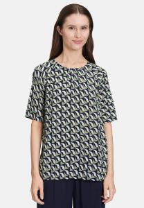 Блуза Betty Barclay SCHLUPF MIT RUNDHALSAUSSCHNITT, Dark Blue Green/Blue