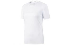 Skechers Женская футболка, ярко-белая, с круглым вырезом, умеренно прямой крой