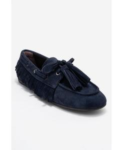 Кожаные лоферы Fenora с кисточками (женские) Forever & Always Shoes, Navy suede leather