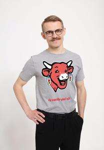 Футболка с принтом THE LAUGHING COW POLKA DOT Henry Tiger, цвет Heather Grey