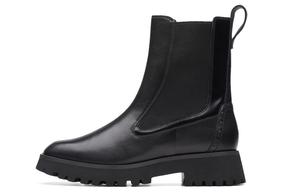 Clarks Женские короткие челси-ботинки Black