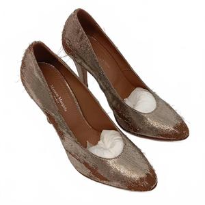 Женские золотые мюли с эффектом потертости Maison Margiela, золотой