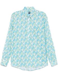 Fedeli рубашка с принтом пейсли, синий