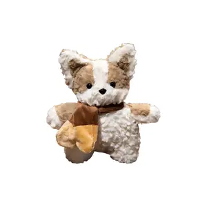 Плюшевая кукла щенка корги, высота 35 см XTHOT