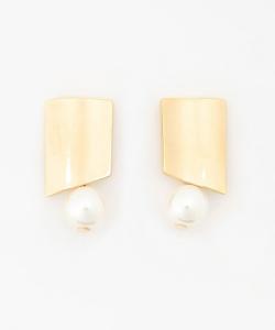 Металлические серьги в форме волны