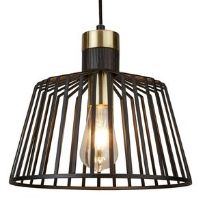 SearchLight Дизайн подвесного светильника в виде клетки, черный с золотом