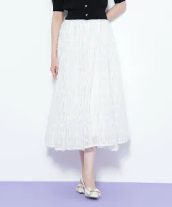 Юбка из тюля с перьевой лентой Jill By Jill Stuart, цвет White