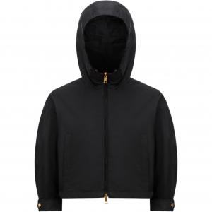 Moncler Визилле Застёгивающаяся на молнию Куртка с капюшоном от дождя, Black
