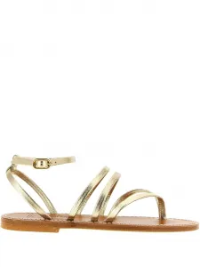 Ламинированные сандалии Hemeree с Т-образным ремешком K. Jacques, золотой