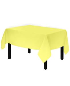 Квадратная скатерть - 52 x 52 дюйма - Прочный, моющийся полиэстер - Для небольших квадратных или круглых столов Gee Di Moda, Yellow