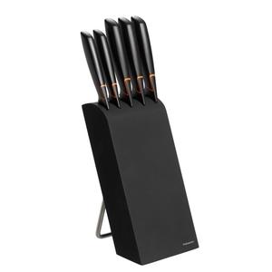 Набор кухонных ножей Fiskars Black Stone, 5 ножей, черный