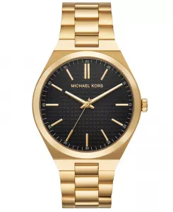 Мужские часы Lennox с тремя стрелками из нержавеющей стали золотистого тона, 43 мм Michael Kors