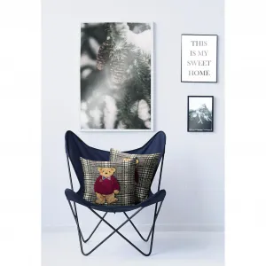 АПЕЛЬТ декоративная подушка «Бруно» Apelt, цвет grau, rot + kariert