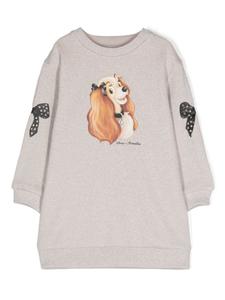 Monnalisa платье с люрексом из коллаборации с Disney, нейтральный цвет