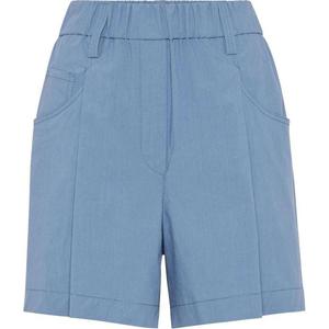 Хлопковые шорты, украшенные вышивкой Monili Brunello Cucinelli, синий