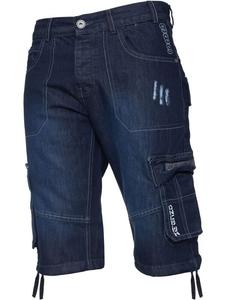 Мужские шорты карго из боевого денима Enzo, синий
