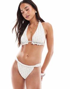 Эксклюзивный комплект бикини Frolic с высоким вырезом бедра в желтом цветочном стиле The Frolic