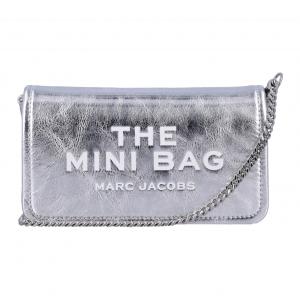 MARC JACOBS Металлическая кожаная цепочка миниатюрная сумка через плечо серебристая