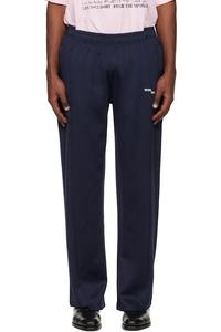 Разрезанные спортивные штаны Vetements, темно-синий