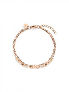 s.Oliver Браслет с символом бесконечности и декоративными бусинами из розового золота