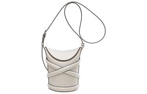 Alexander McQueen Сумка через плечо из коровьей кожи бачок женская слоновая кость белый