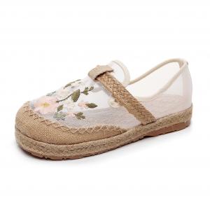 Эспадрильи женские цвета экрю TAFN, Ecru