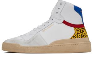 Кроссовки средней высоты со вставками Saint Laurent