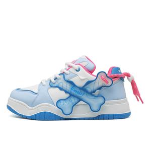 Кроссовки для скейтборда унисекс низкие розовый Warrior, синий/белый