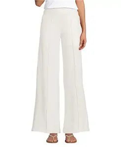 Женские брюки-палаццо Starfish с высокой талией Lands' End, слоновая кость/кремовый