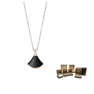 BVLGARI Divas' Dream серия 18K Rose Gold колье Unisex Black