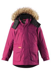 Куртка зимняя детская Reima Serkku с капюшоном, ягодный