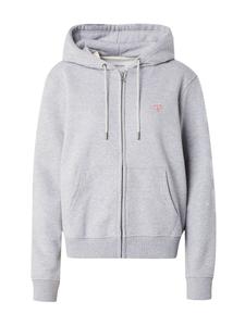 Толстовка с капюшоном на молнии GUESS JEANS Zip-Up Hoodie, пятнистый серый