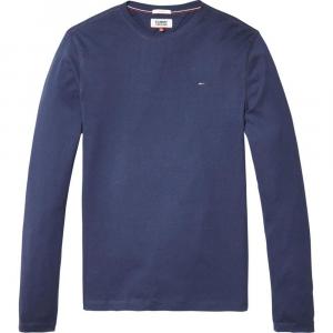 Футболка с длинным рукавом Tommy Jeans Original Ribbed Organic Cotton, синий