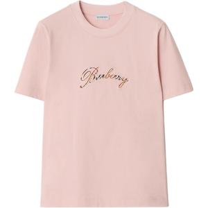 Обычная футболка женская Burberry, розовый