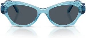 Очки Swarovski Women's Sk6050, Transparent Light Blue/Dark Grey