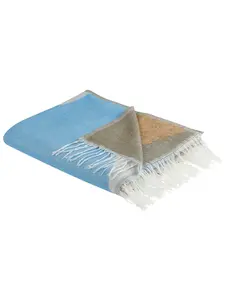 Пуховое одеяло Beliani Kuschel HAKUI, цвет blau/braun/beige