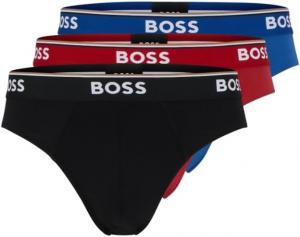 BOSS Мужские трусы-слипы с логотипом, 3 шт, Red/Navy/Black