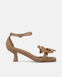 Женские мини-сандалии на каблуке с цветком на носке Alma en Pena