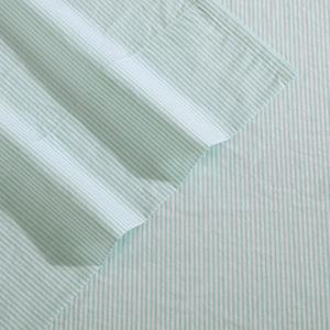 Зеленый полный комплект простыней Nautica Penny в тонкую полоску, цвет Maldive Green