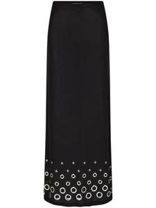 Rabanne юбка макси с люверсами, черный