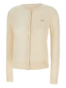 Кардиган фактурной вязки Sun68, нейтральный